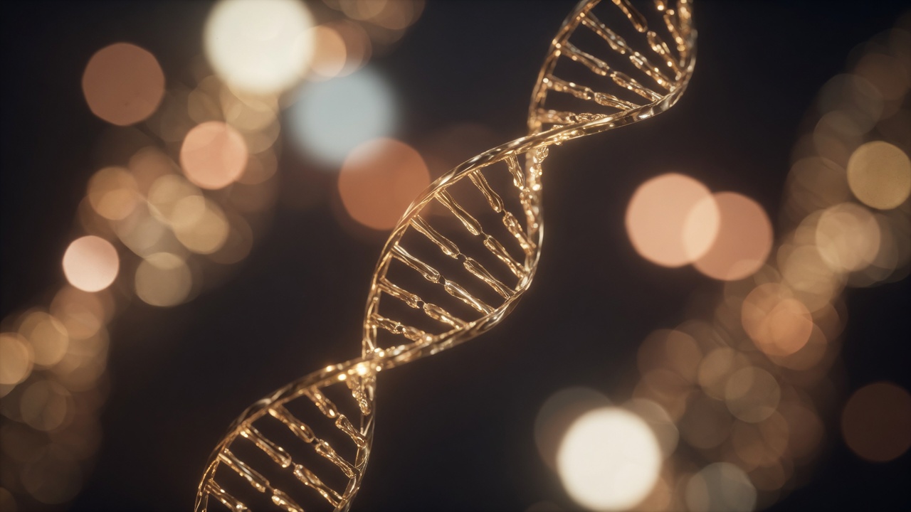 DNA helix research model in soft light
