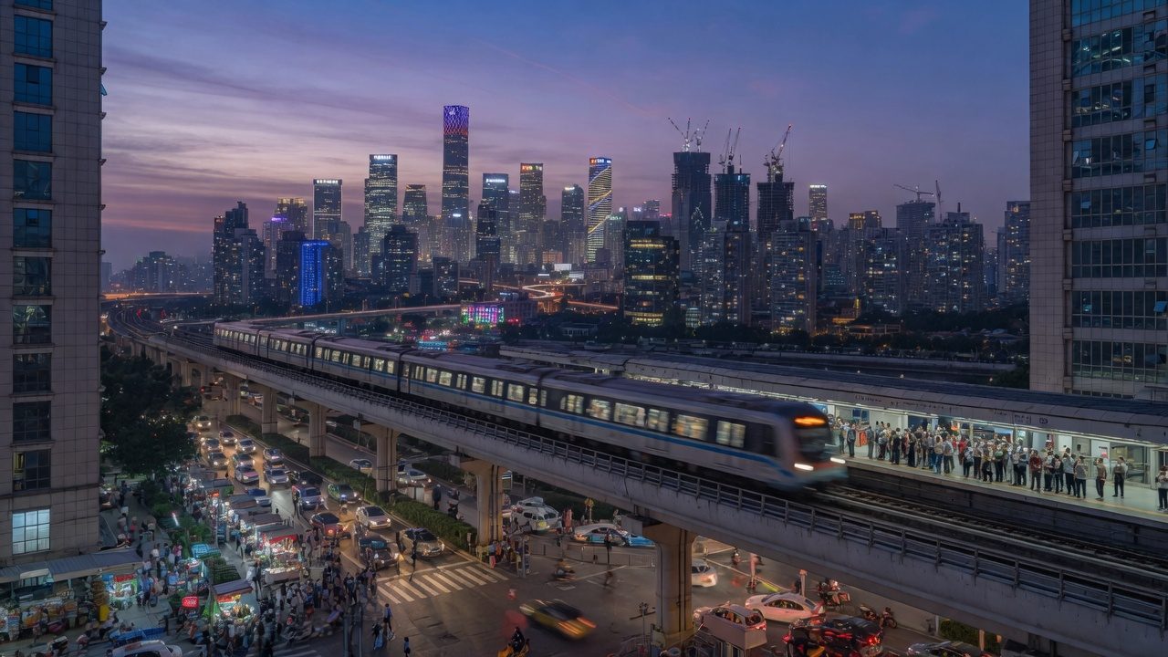 Urban transit and city life suggesting scale of demand