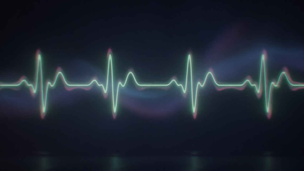 Heart-rate monitor style calm display