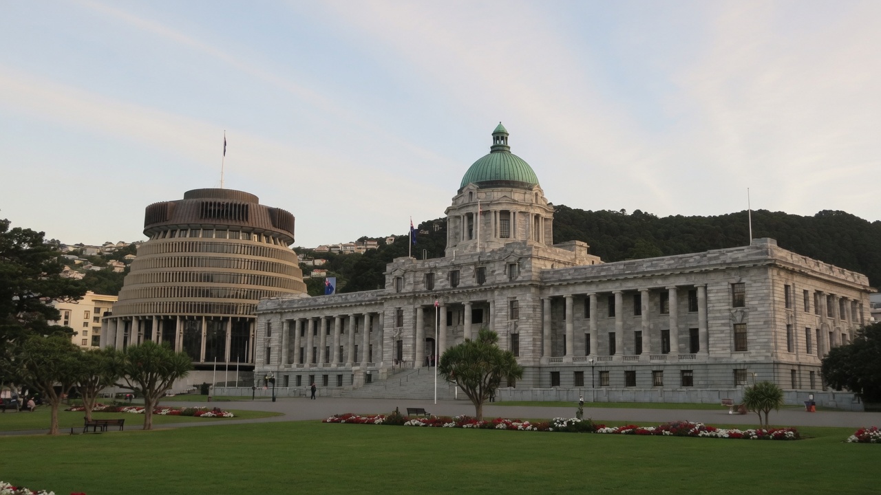 Civic building under open sky