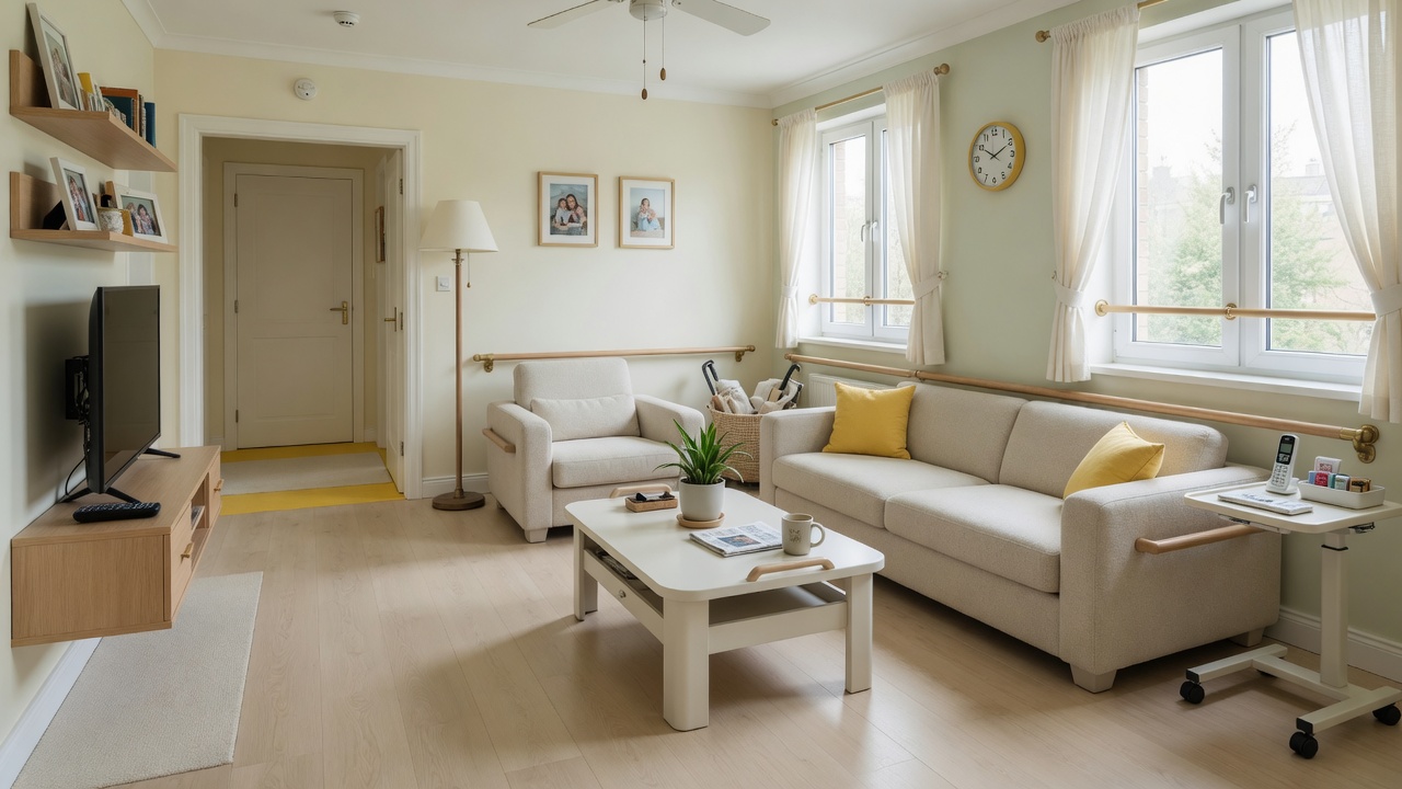 Accessible home interior designed for older living
