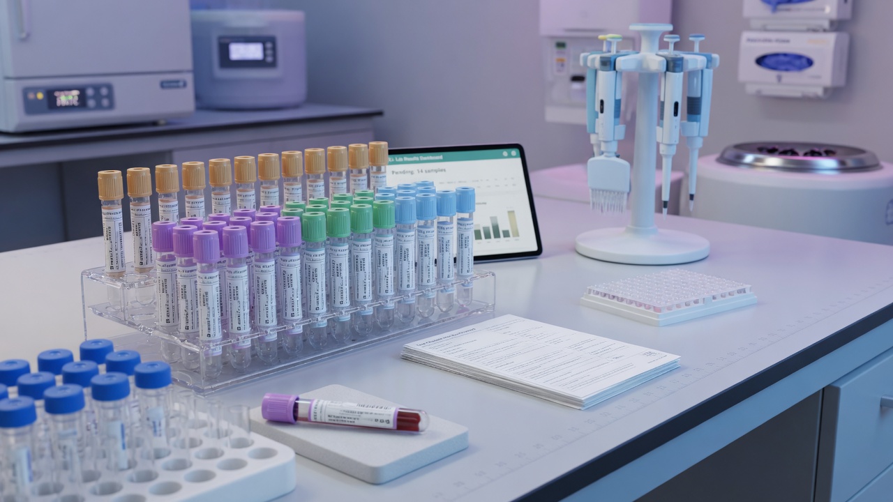 Diagnostic laboratory with sample preparation atmosphere
